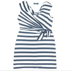 Faux Wrap Midi Dress